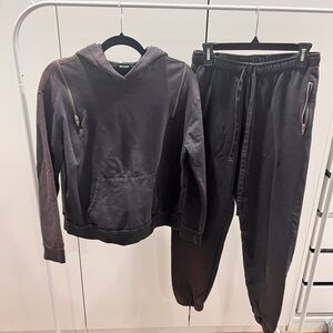 Monrow Charcoal Hoodie & Sweatpants